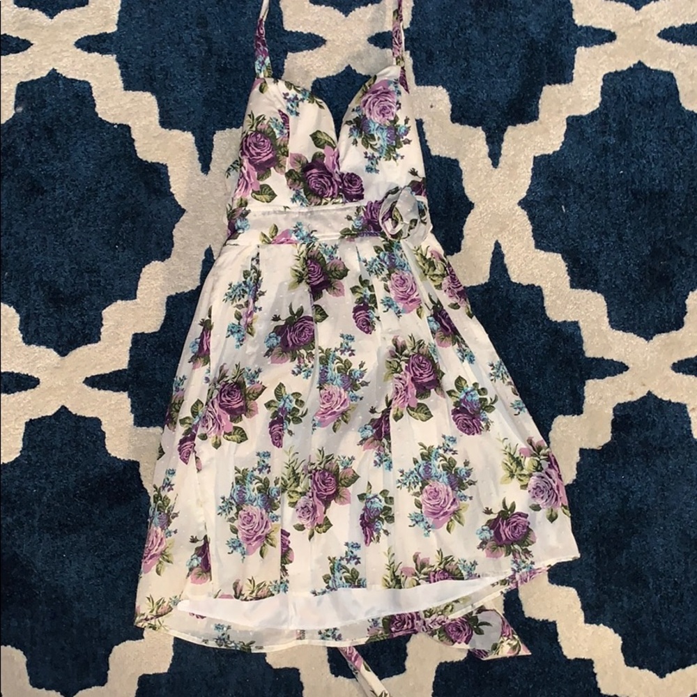 Purple and white flower Easter dress